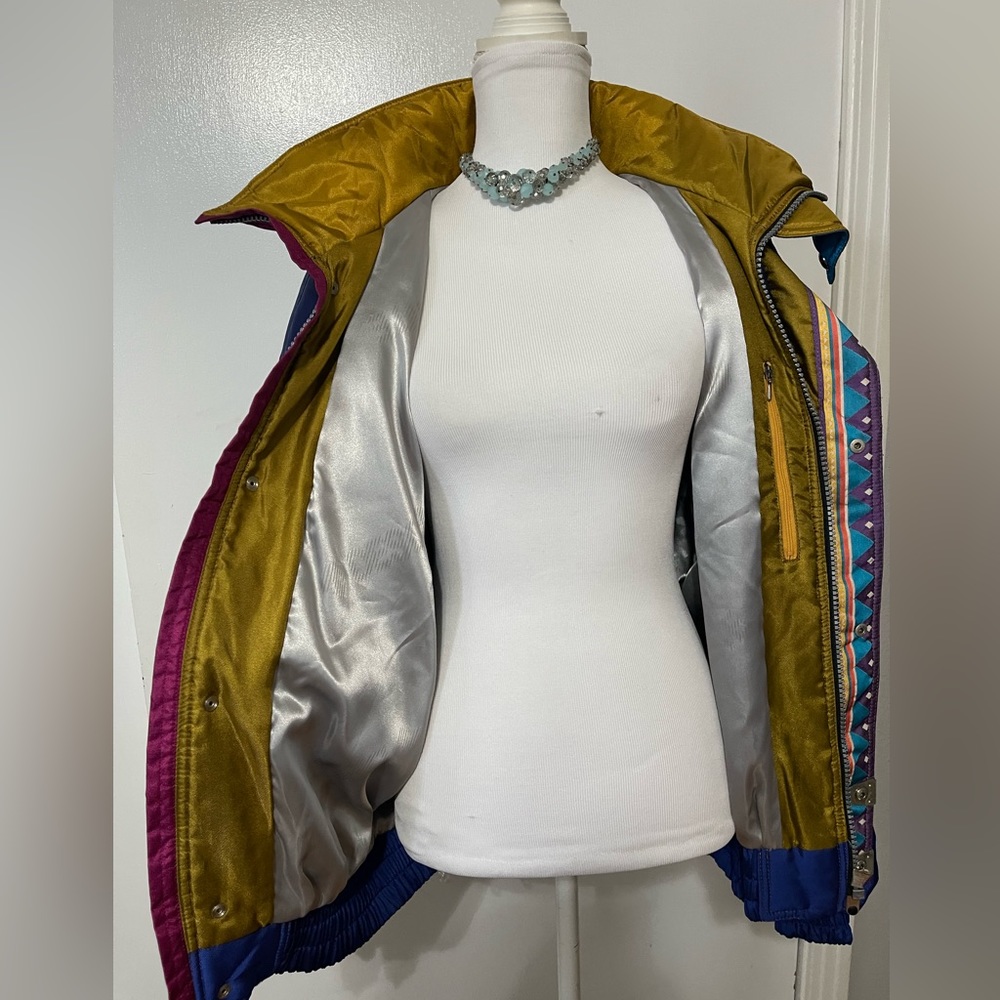 Excellent condition like new! Vintage DESCENTE Ski Jacket Multicolor Large sfh - Picture 6 of 6